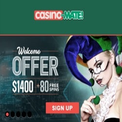 casino mate - 1400 in free cash plus 80 spins